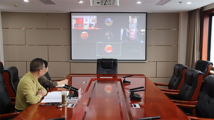 集團公司出席與上海向陽公益基金會、 供銷總社青島公司、國科凱信集團交流合作視頻會